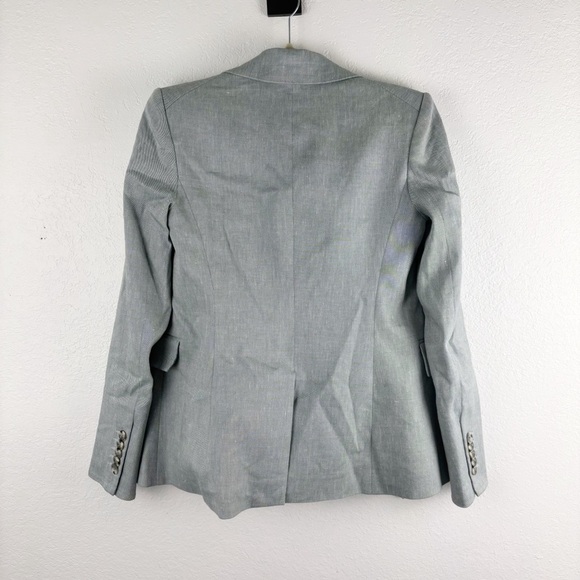 Veronica Beard Miller Dickey Linen Blazer Jacket in Seagrass Green Size 2 - Picture 3 of 7